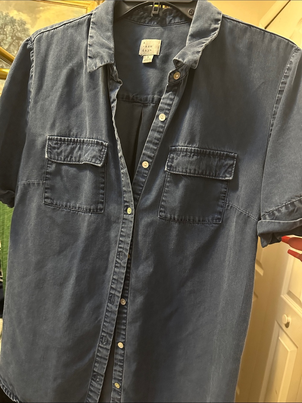 a new day Indigo Blue Short-Sleeve Button-Down Shirt
